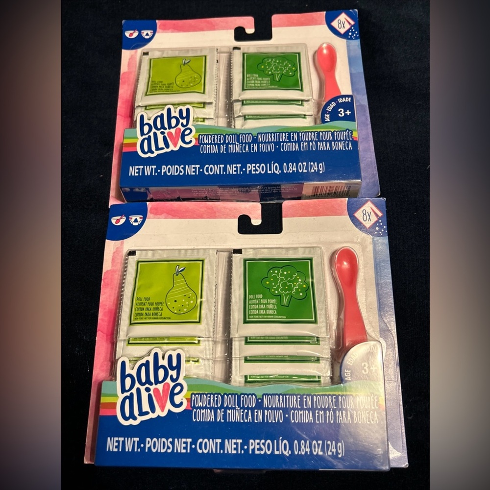 New Baby Alive Food ~ Baby Alive Food Packets Lot ~Bay Alive Toy Powdered Food